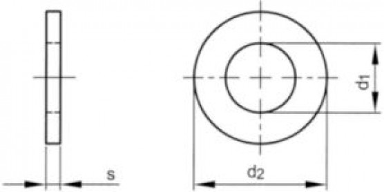 Șaibă plată Metric tip A DIN 125-1A Oțel inoxidabil 140 A2 HV M27