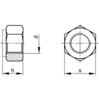 Piuliţă hexagonală cu autoblocare, inserţie de plastic DIN 985 Oțel Zincat |8|M8